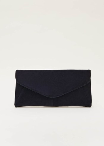 Phase Eight Wendie Suede Bags Navy Canada | WABUPD-483